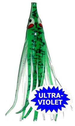 SILH MINI SQUIDS(5) UV GREEN SPATTER BK