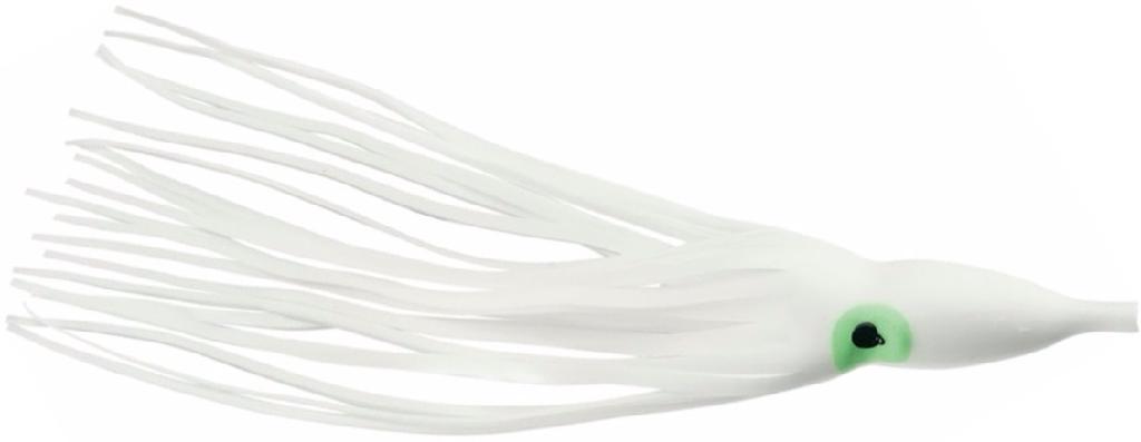 SILH 4-1/4'SQUIDS(5) GLOW WHITE/GREEN