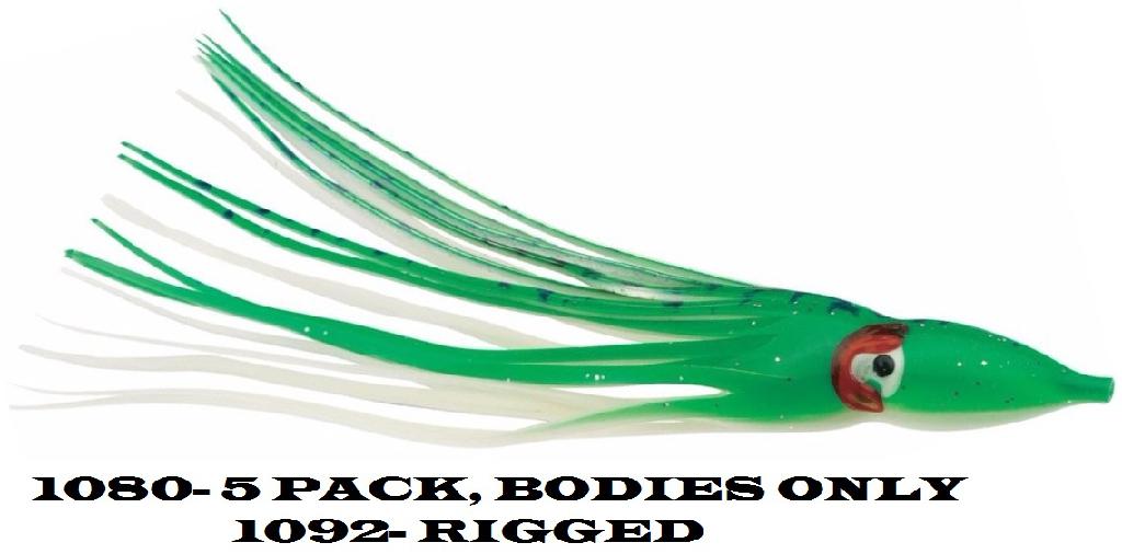SILH 4-1/4'SQUID RIG GLO GREEN SPAT-BACK