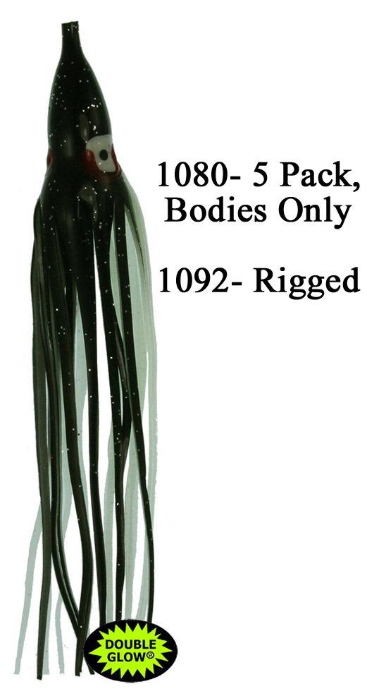 SILH 4-1/4'SQUIDS(5) GLOW BLACK