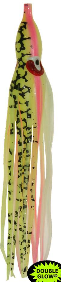 SILH 4-1/4'SQUIDS(5) GLOW/CHART/PINK/BLK SPATTER