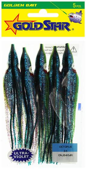 SILH 4-1/4'SQUIDS(5) UV GLO HERRING AIDE