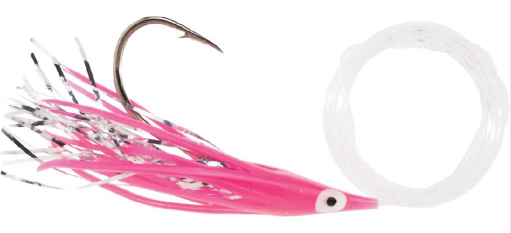 Gunarama Silh Tinsel Squid Pink Fishing Lure Trout Salmon Steelhead - SILH