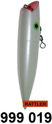 SIL ACE HI 5'PLUG SGL HK WHITE PEARL RED FACE(SINGLE HOOK WITH RATTLE)