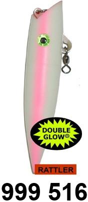 SIL ACE HI 5'PLUG SGL HK GLOW/PINK SIDES (SINGLE HOOK WITH RATTLE)