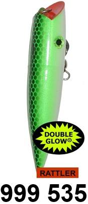 SIL ACE HI 5'PLUG SGL HK GRN/BLK SCALE (SINGLE HOOK WITH RATTLE)