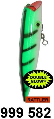 SIL ACE HI 5' PLUG GLOW/GRN/BLACK LADDER (TREBLE HOOK WITH RATTLE)