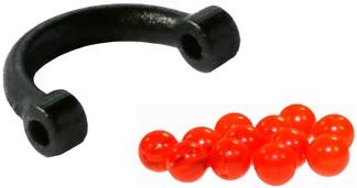 SIMON PLASTIC EZ SPIN CLEVIS #1(6) BLACK W/FLAME BEADS - Gunarama