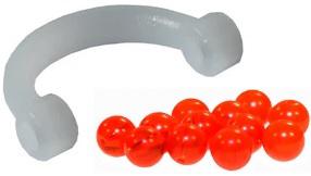 SIMON PLASTIC EZ SPIN CLEVIS #1(6) WHITE W/FLAME BEADS