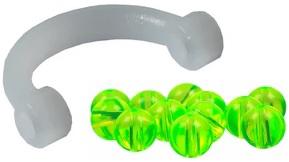 SIMON PLASTIC EZ SPIN CLEVIS #2(6) WHITE W/CHARTREUSE BEADS