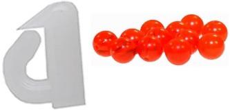 SIMON PLASTIC QUICK CHANGE CLEVIS #1(6) W/FLAME BEADS