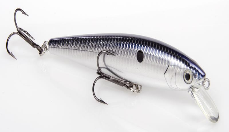Strike King KVD 200 Chrome Blue Jerkbait - 4" Length, 3/8 oz, #4 Hook Size, 7' Diving Depth