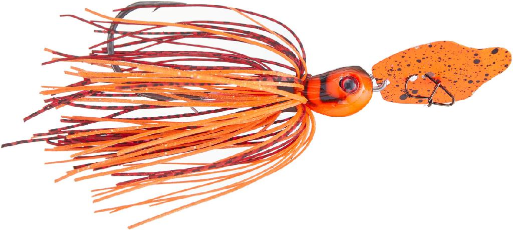Strike King Thunder Cricket Vibrating Swim Jig - 3/8 oz Fire Craw, Model TCVSJ38-900, New Condition - Strike King