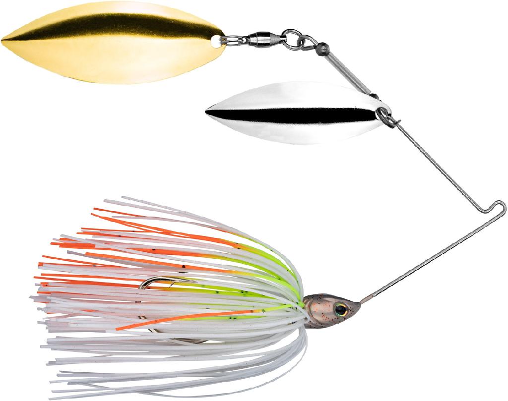 Strike King Tour Grade 1/2oz Spinnerbait, Double Willow Blades, Cole Slaw Color, Premium Hand-Tied Skirt - SK