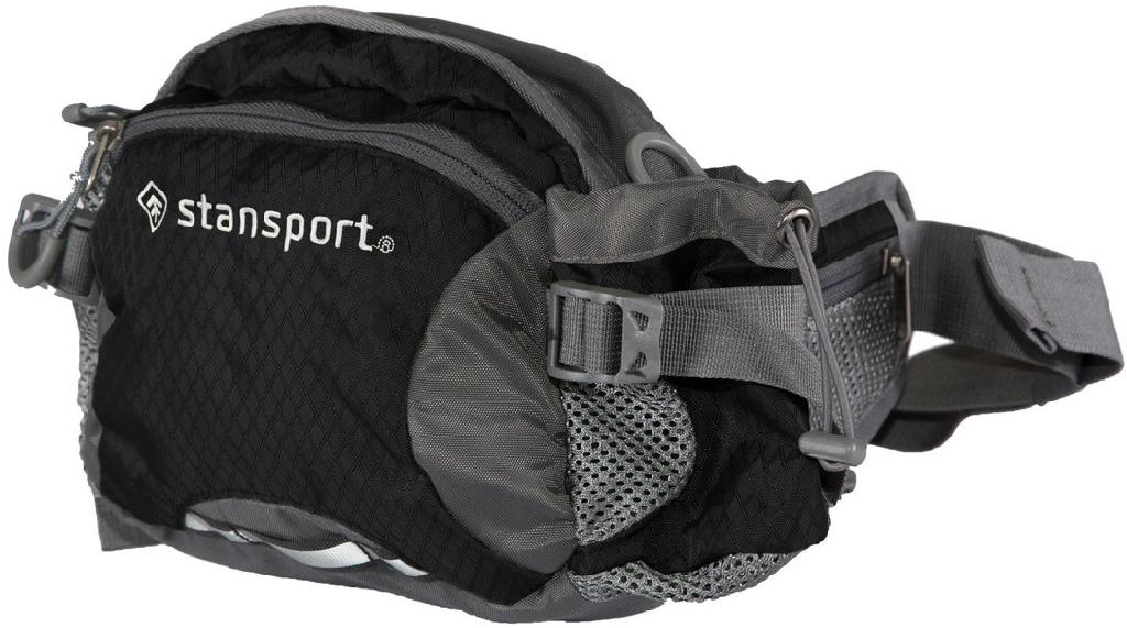 S/SPORT WAIST PACK WITH SHOULDER STRAP AND BOTTLE HOLDER-BLACK