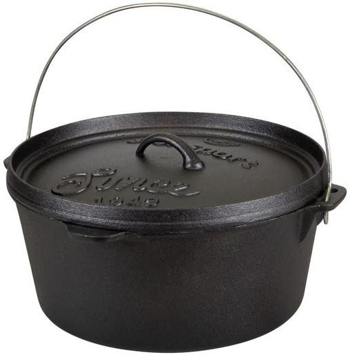 S/SPORT PRE-SEASON CAST IRON DUTCH OVEN FLAT BOTTOM W/LID 8-QUART