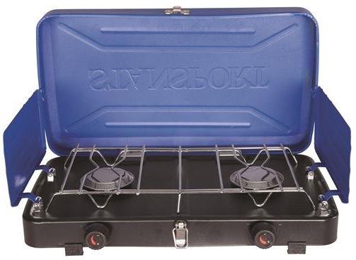 S/SPORT 2-BURNER REGULATED PROPANE STOVE BLUE