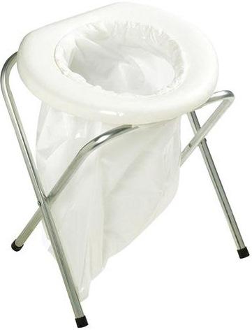 S/SPORT PORTABLE FOLDING TOILET 200LB CAPACITY W/6 DISPOSABLE BAGS