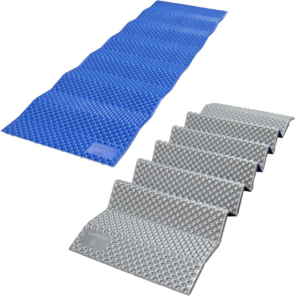 S/SPORT LIGHTWEIGHT FOAM SLEEPING PAD-2 LBS FOLDS UP 72.5' X 21.5' (BLUE/GREY)