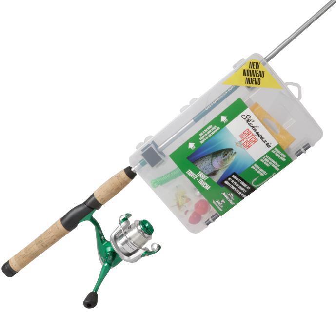 S/SPEAR CMF TROUT SPIN COMBO 2PC 5'6' LT W/25 REEL W/4LB STREN W/ASST TROUT TKL - Gunarama