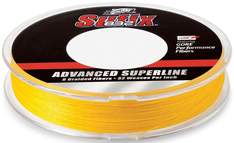 SUFX 832 BRAID 30# 150YDS HI-VIS YELLOW
