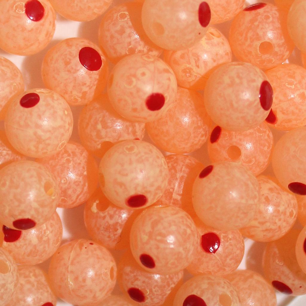 TROUTBEAD BLOOD DOT 10MM(10) GLO ROE - Gunarama