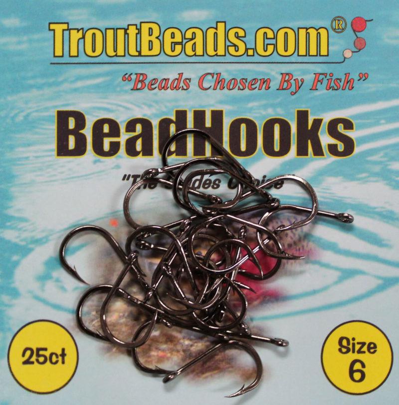 TROUTBEAD BEAD HOOK SZ 6(25) BLACK - Gunarama