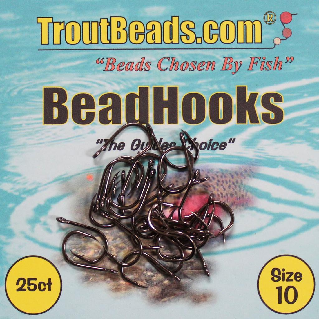 TROUTBEAD BEAD HOOK SZ 10(25) BLACK - Gunarama