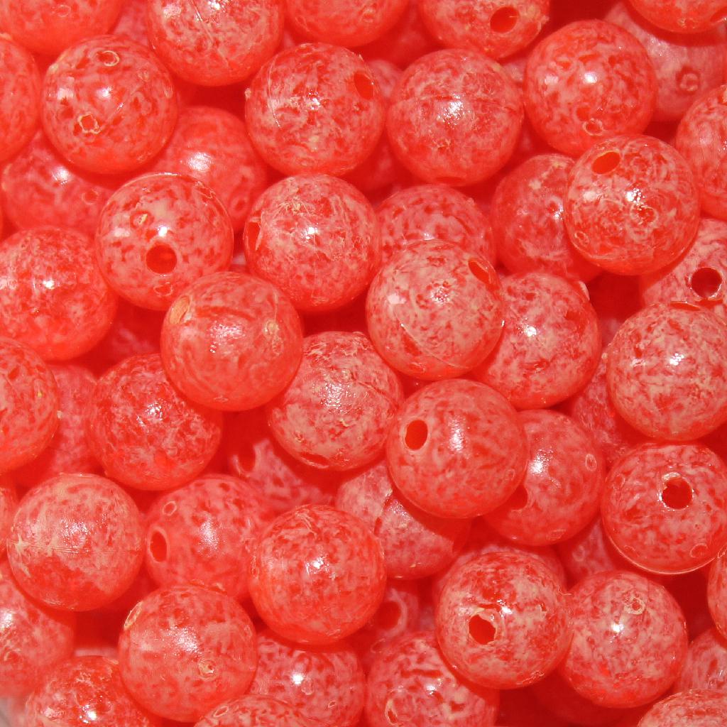 TROUTBEAD MOTTLED  8MM(30) TANGERINE - Gunarama