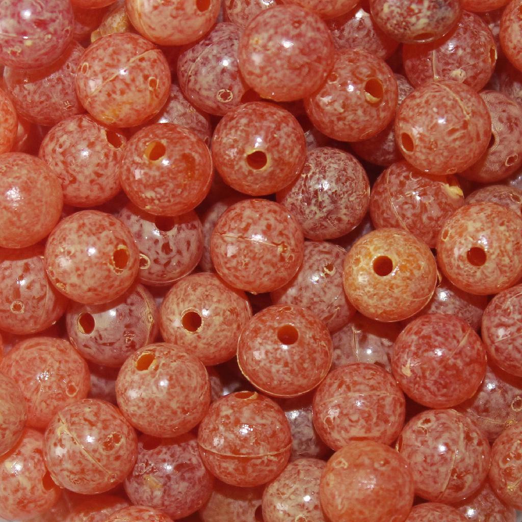 TROUTBEAD MOTTLED  8MM(30) CARAMEL ROE - Gunarama