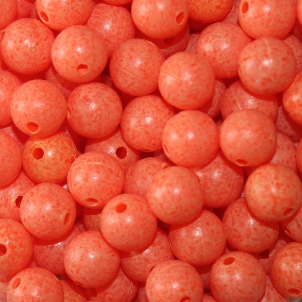 TROUTBEAD MOTTLED  8MM(30) FL.ORANGE - Gunarama