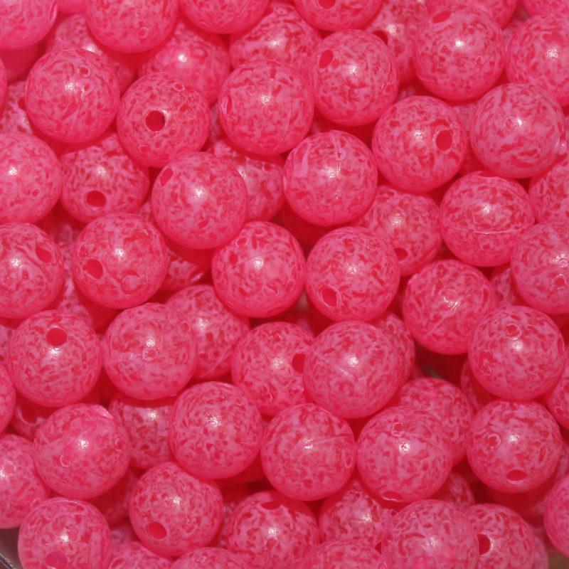 TROUTBEAD MOTTLED 12MM(10) CERISE EGG - Gunarama