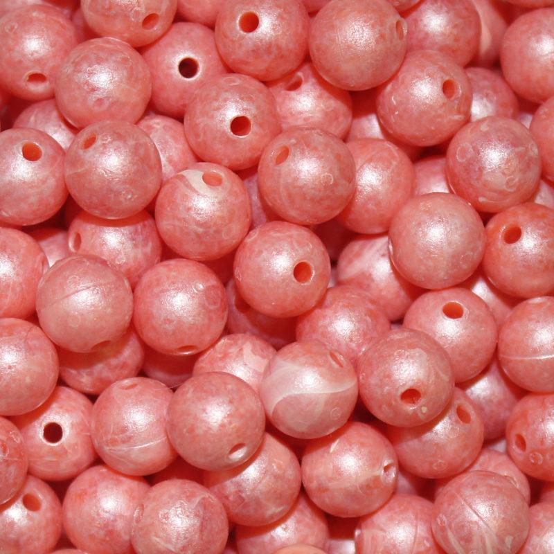 TROUTBEAD MOTTLED  6MM(40) SALMON PEARL - Gunarama