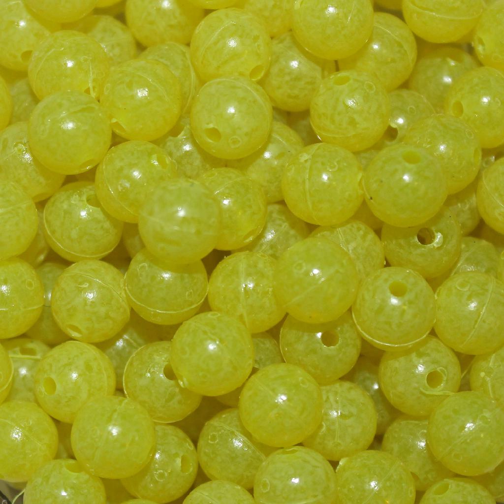 TROUTBEAD MOTTLED 12MM(10) LEMON ROE - Gunarama