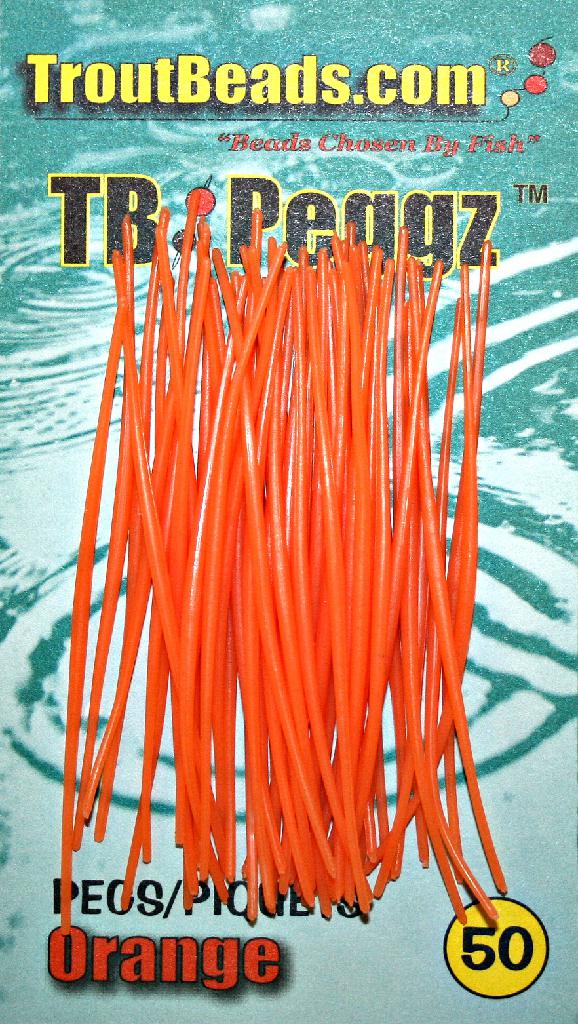 TROUTBEAD PEGGZ (50)  ORANGE - Gunarama