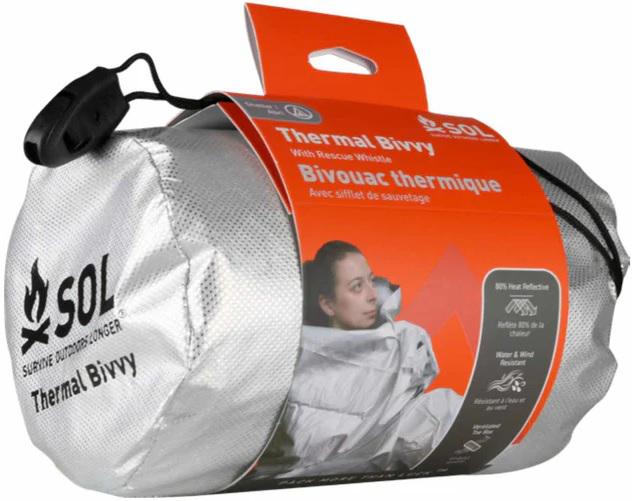 SOL THERMAL BIVVY WITH RESCUE WHISTLE