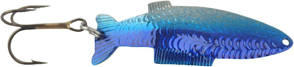THOMAS 3/8 OZ FIGHTING FISH  NICKEL/BLUE