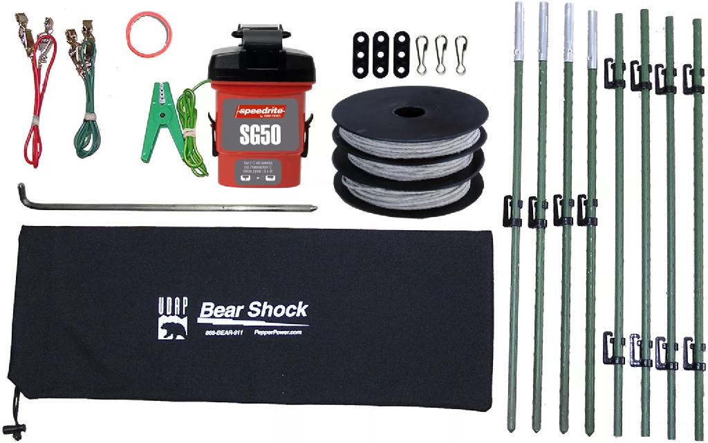 UDAP BEF Bear Shock Electric Fence 6"x20" 3.7 lbs 110 ft Black