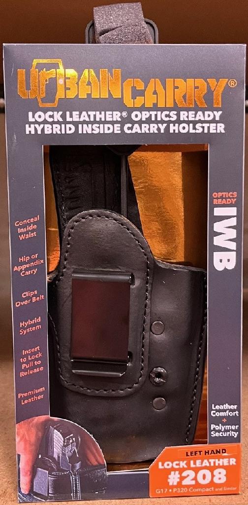 URBAN CARRY LOCKLEATHER RMR IWB HOLSTER  208 SIZE (RMR CUT) BLACK-LH