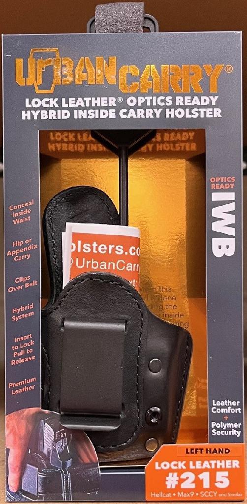 URBAN CARRY LOCKLEATHER RMR IWB HOLSTER  215 SIZE (RMR CUT) BLACK-LH