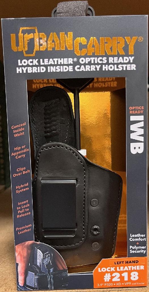 URBAN CARRY LOCKLEATHER RMR IWB HOLSTER  218 SIZE (RMR CUT) BLACK-LH