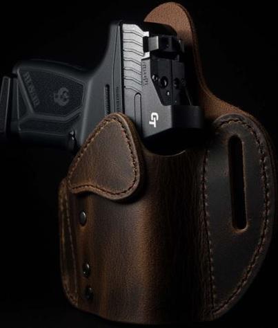 URBAN CARRY MAVADO RMR OWB HOLSTER 408 (OPTICS COMPATIBLE) DISTRESSED BROWN-RH