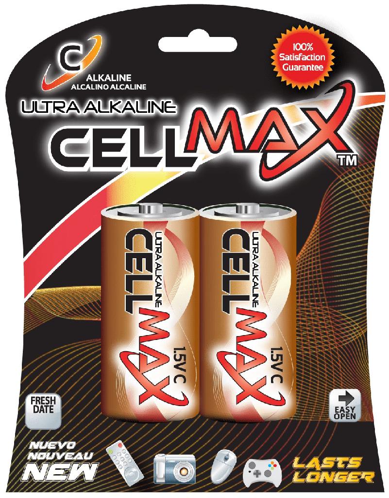 VALUE MAX CELL MAX C ULTRA ALKALINE BATTERIES  2 PACK