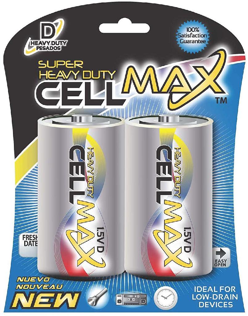 VALUE MAX CELL MAX HD D BATTERIES  2PK
