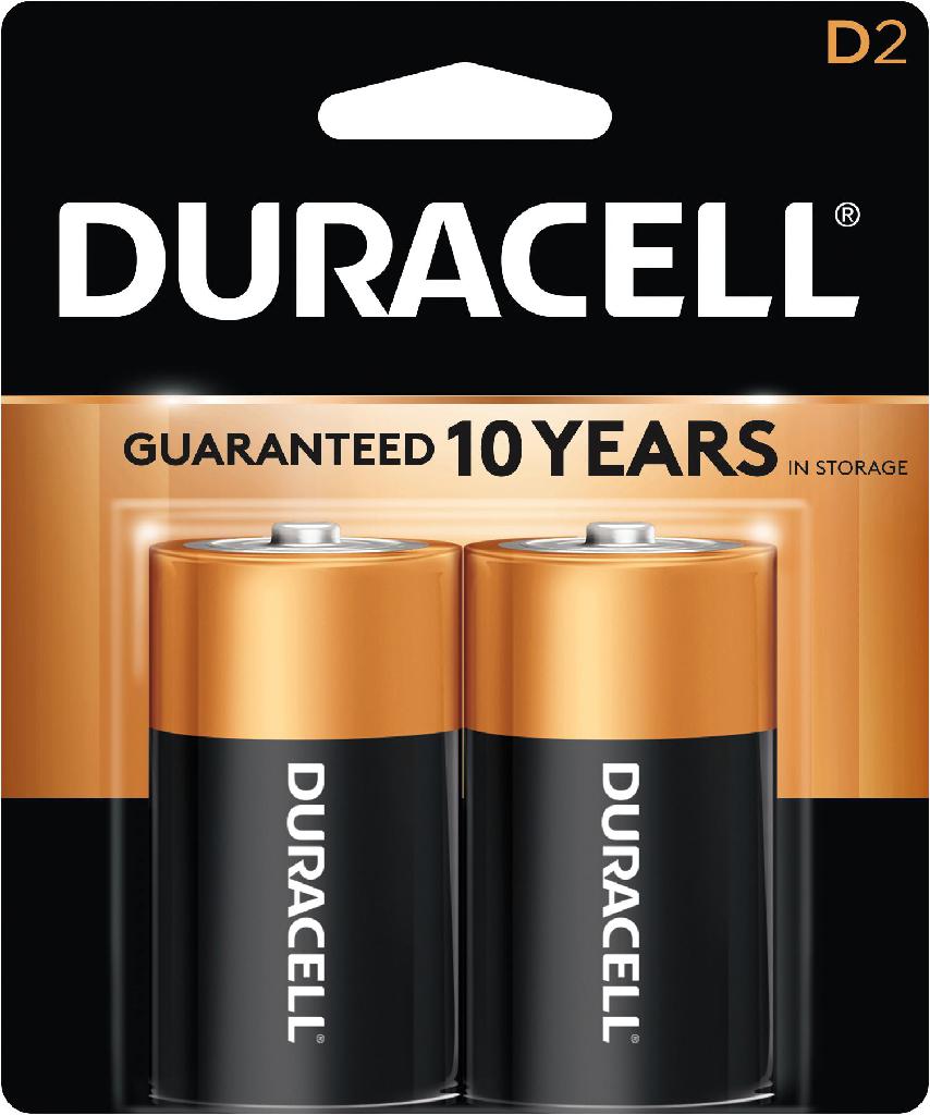 Duracell Coppertop Batteries D 2 pk.