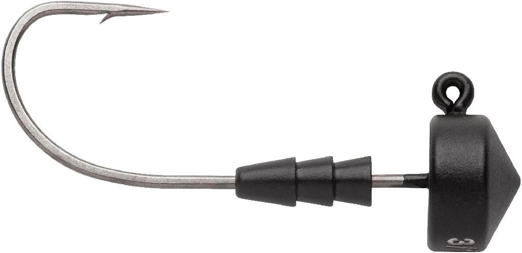 VMC TUNGSTEN NED HEAD JIG 3/8oz(2) BLK 1/0 HOOK