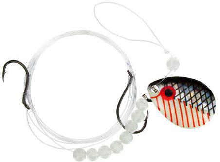 WAHOO WALLEYE RIG GLO PRISM INDIANA #4 GLOW/SILVER W/SCALE