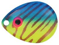 WAHOO WALLEYE RIG UV COLORADO #4 BLUE/CHARTREUSE W/RED TIGER