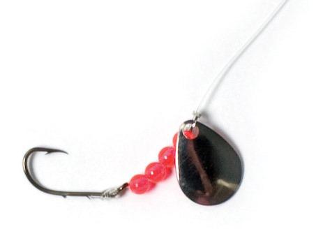 E.CLAW TWO-WAY SPINNERS (4)  SZ.8 NICKEL