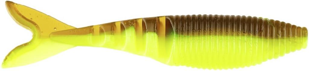 YAM 4" ZAKO / 6 PACK / GREEN PUMPKIN W/ LEMON LAMINATE      - GSM Outdoors